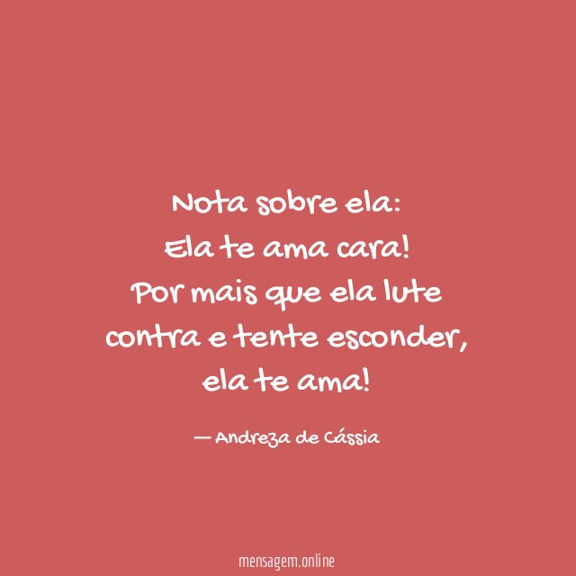 Nota sobre ela: