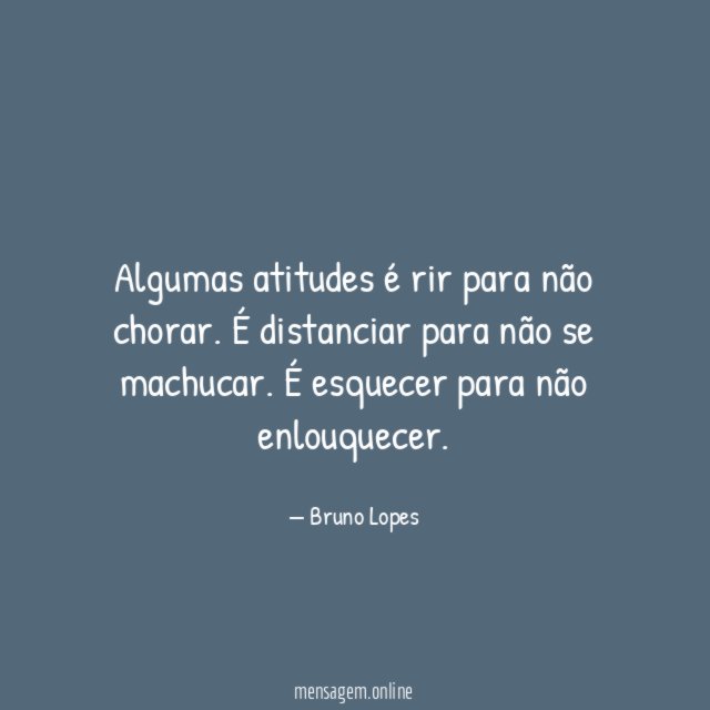 Algumas atitudes é rir para não chorar