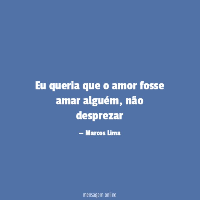 Eu queria que o amor fosse amar alguém