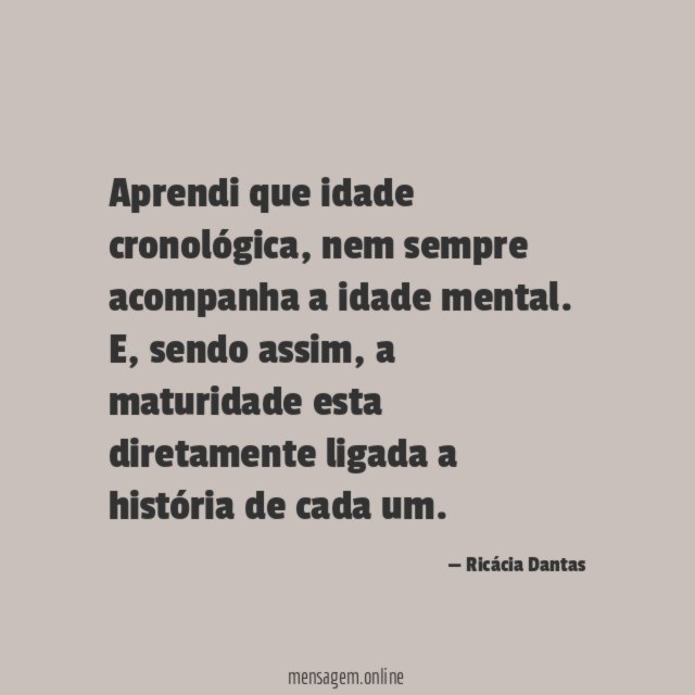 Aprendi que idade cronológica