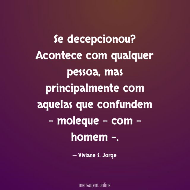 Se decepcionou
