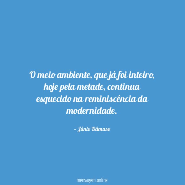 O meio ambiente