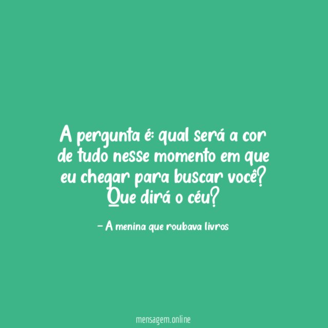 A pergunta é