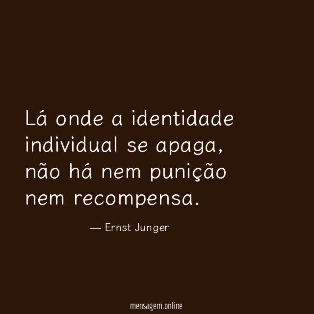 Lá onde a identidade individual se apaga