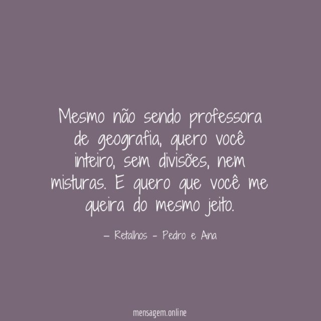 Mesmo não sendo professora de geografia