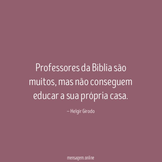 Professores da Bíblia são muitos