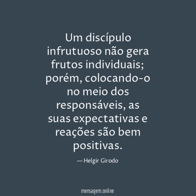 Um discípulo infrutuoso não gera frutos individuais