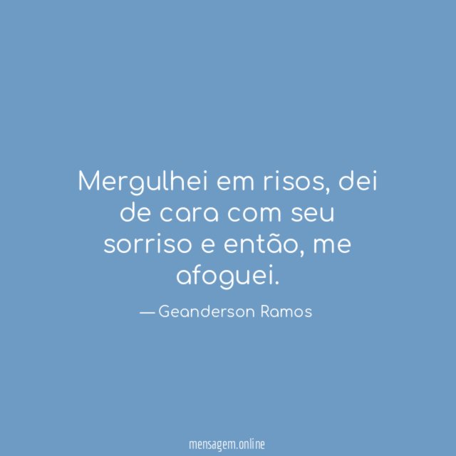 Mergulhei em risos