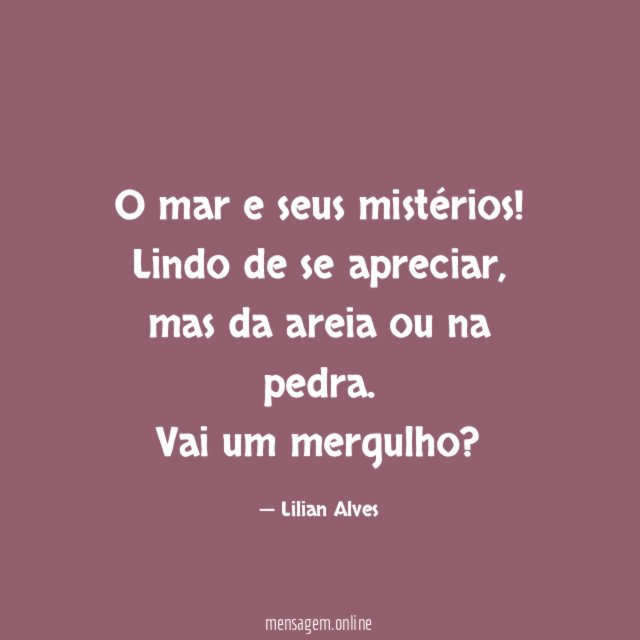 O mar e seus mistérios