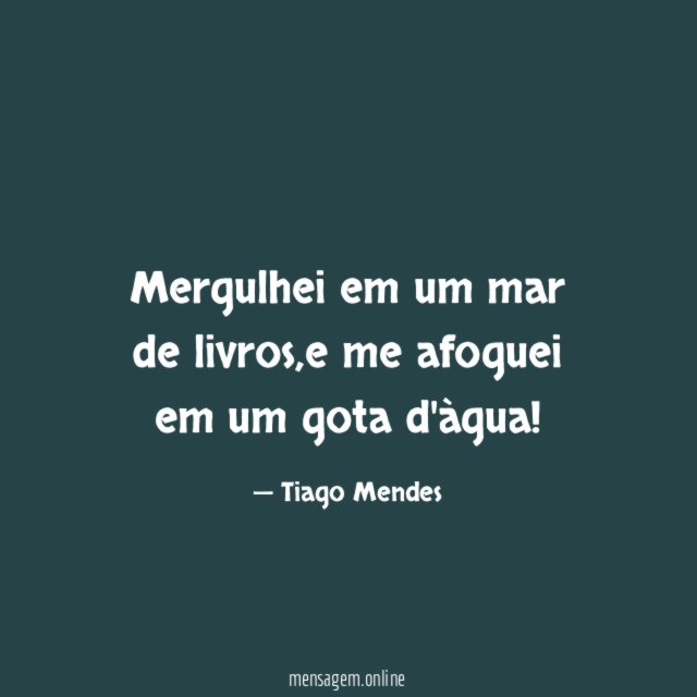 Mergulhei em um mar de livros