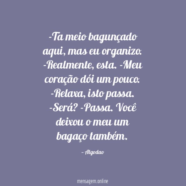 Ta meio bagunçado aqui
