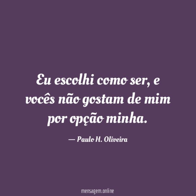Eu escolhi como ser