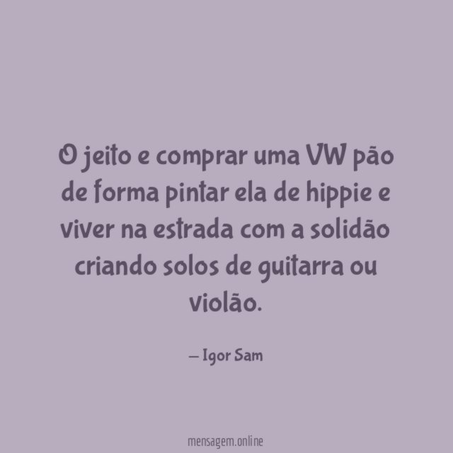 O jeito e comprar uma VW pão de