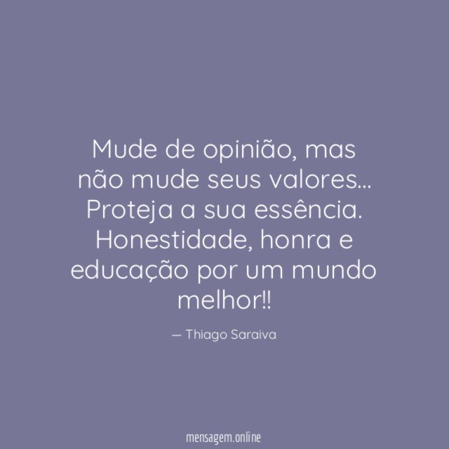 Mude de opinião