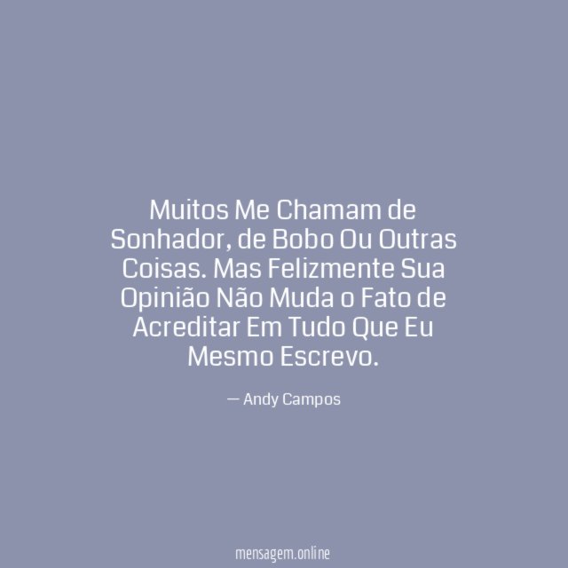 Muitos Me Chamam de Sonhador