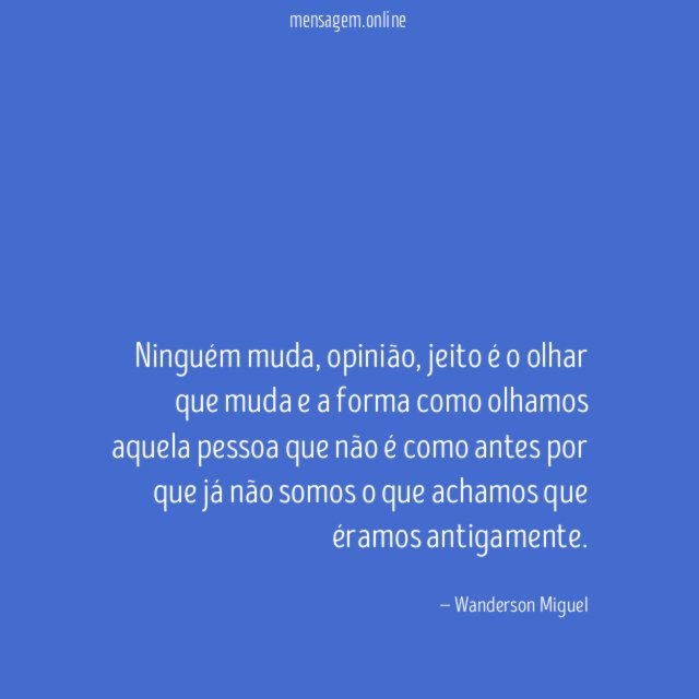 Ninguém muda