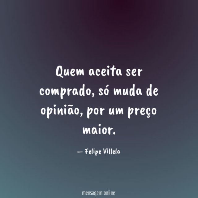 Quem aceita ser comprado