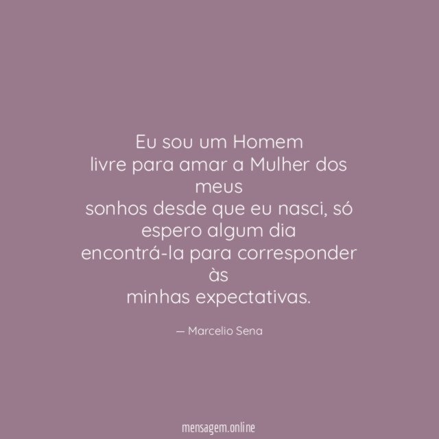 Eu sou um Homem livre para amar a Mulher