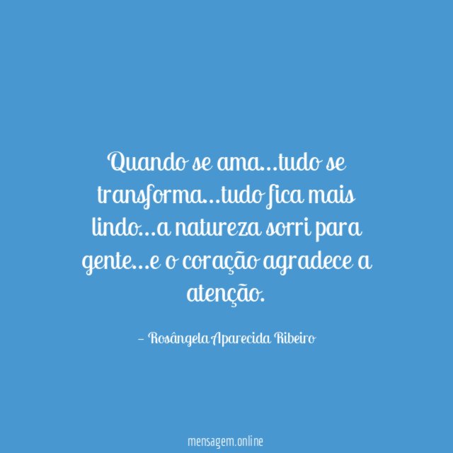 Quando se ama