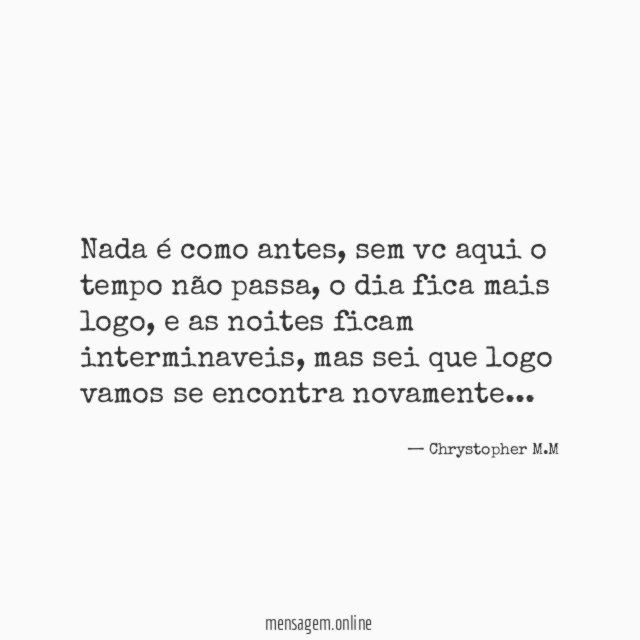 Nada é como antes