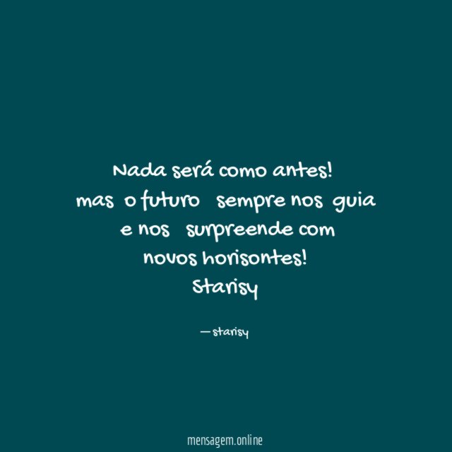 Nada será como antes