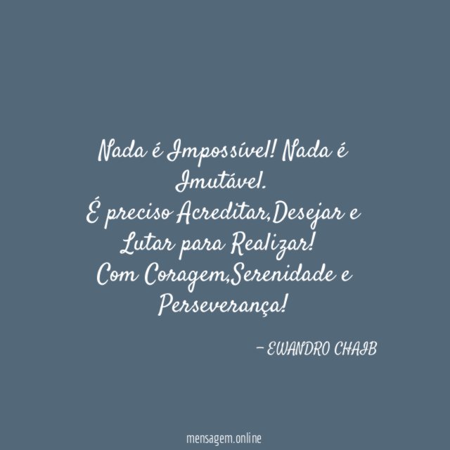 Nada é Impossível