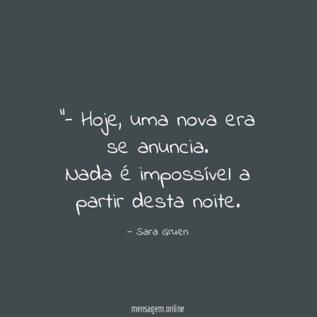 - Hoje