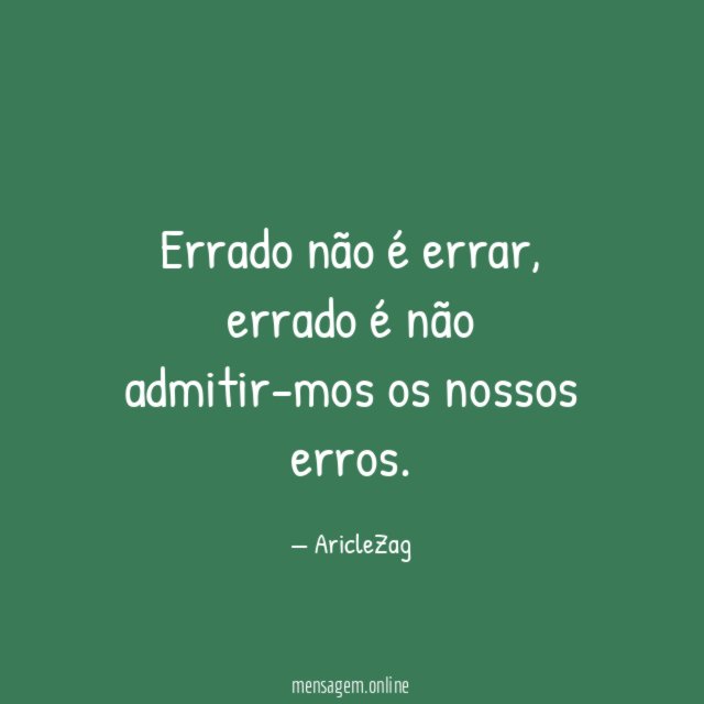 Errado não é errar