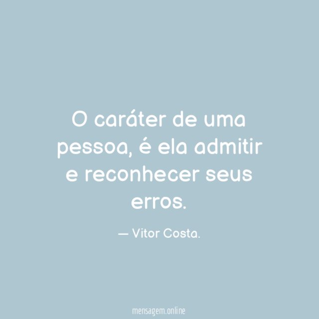 O caráter de uma pessoa