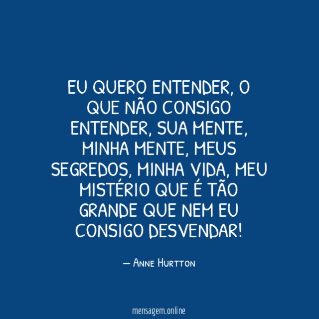 Eu quero entender