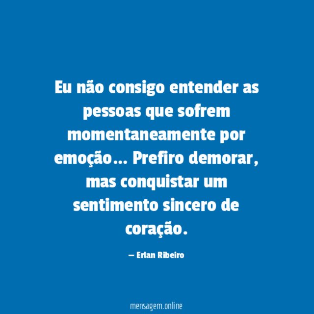 Eu não consigo entender as pessoas que sofrem