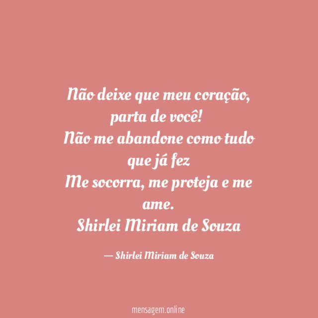 Não deixe que meu coração