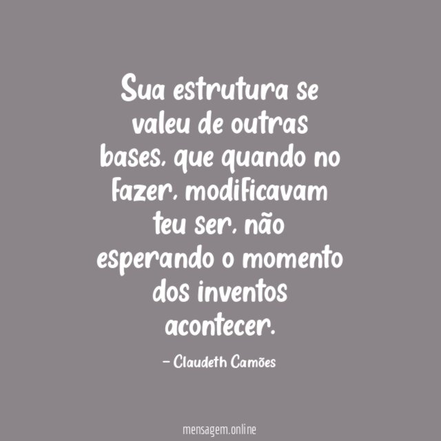 Sua estrutura se valeu de outras bases