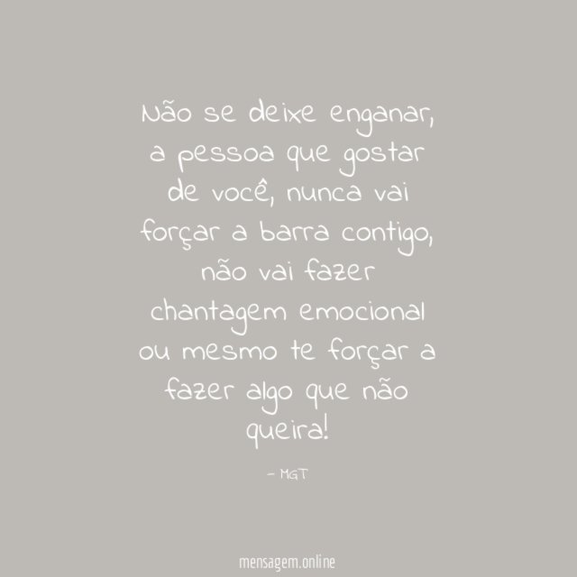Não se deixe enganar