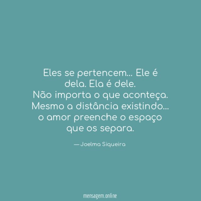 Eles se pertencem