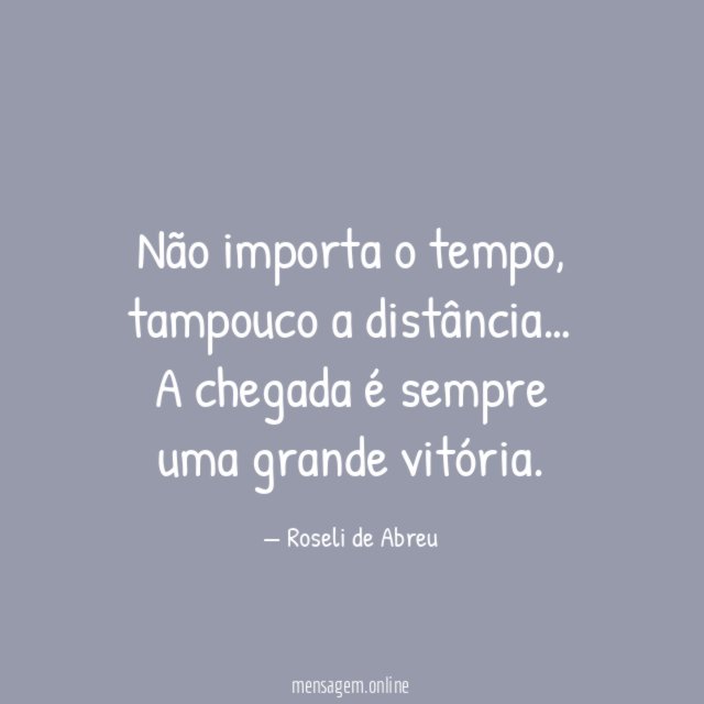 Não importa o tempo