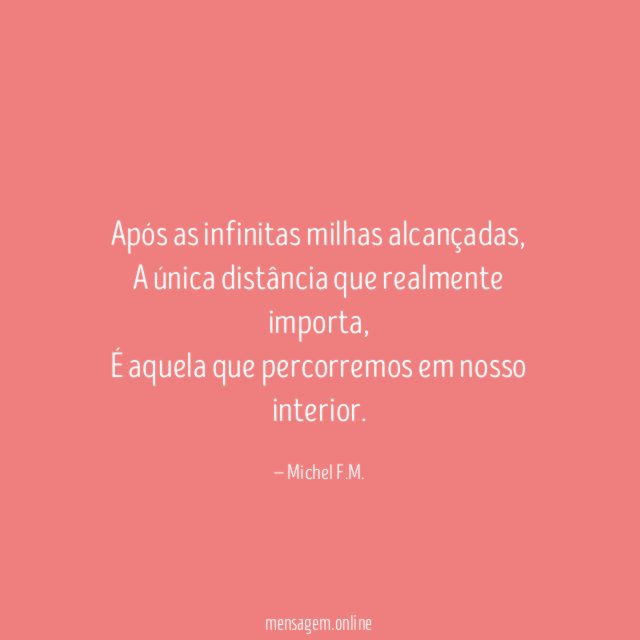 Após as infinitas milhas alcançadas