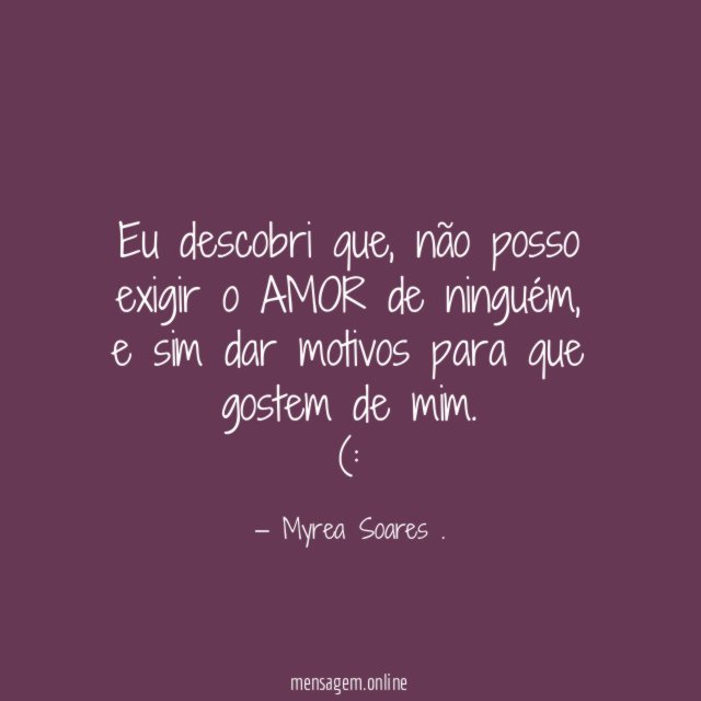eu descobri que