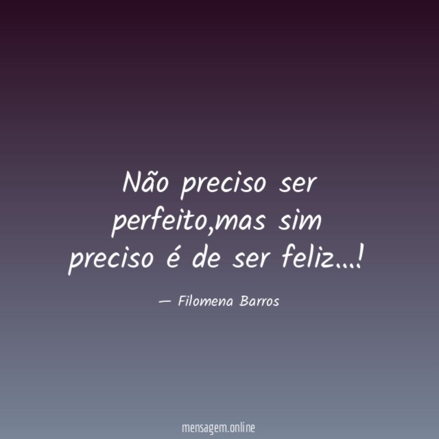 Não preciso ser perfeito