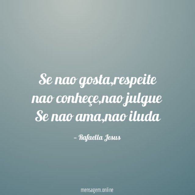 Se nao gosta