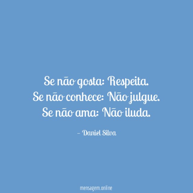 Se não gosta