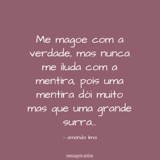 Me magoe com a verdade