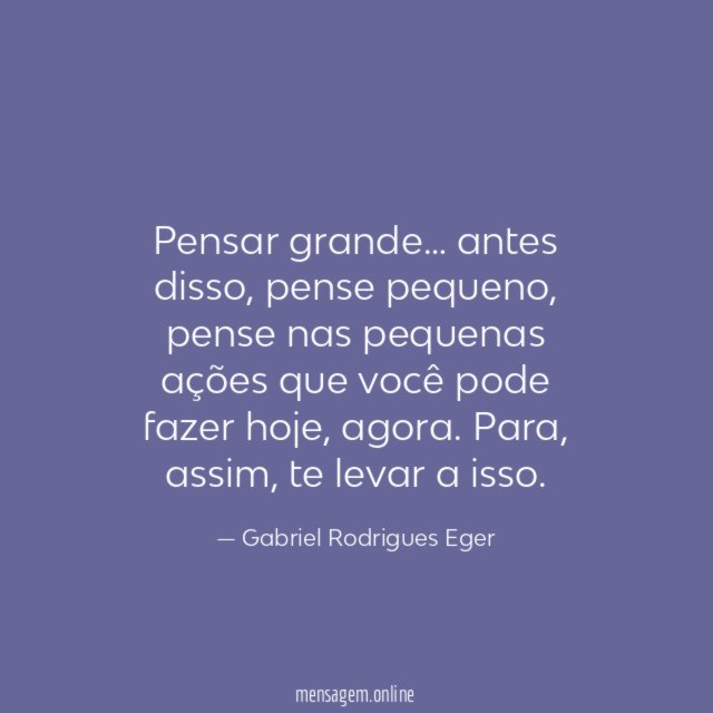 Pensar grande