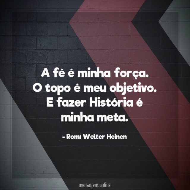 A fé é minha força