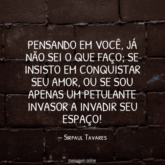 PENSANDO EM VOCÊ