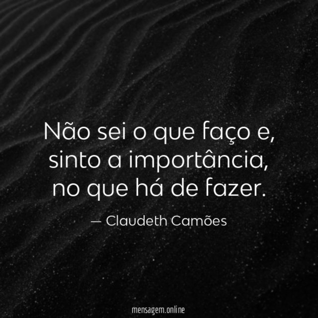 Não sei o que faço