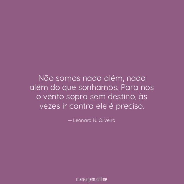 Não somos nada além