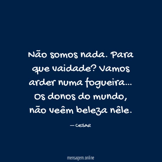 Não somos nada