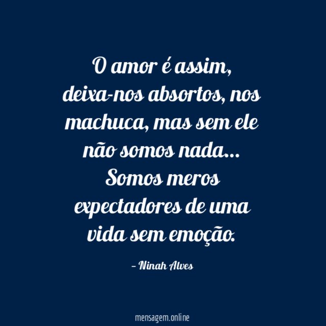 O amor é assim