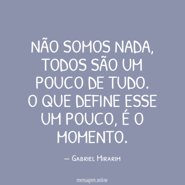 Não somos nada